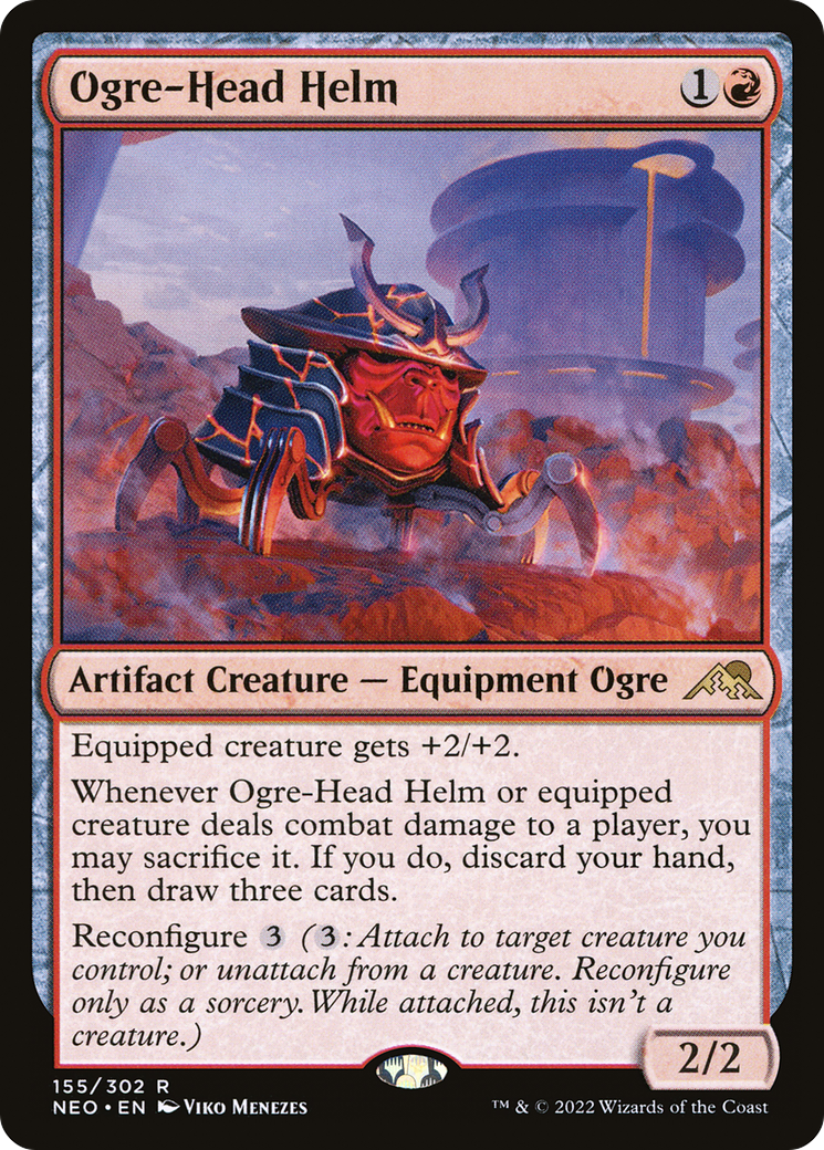 Ogre-Head Helm (NEO-155) [Kamigawa: Neon Dynasty] Foil MTG Single Wizards of the Coast