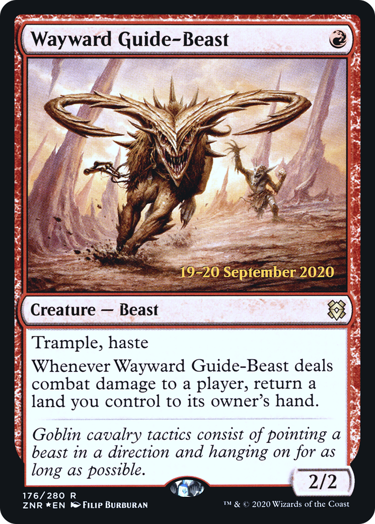Wayward Guide-Beast (PRE-176S) [Zendikar Rising Promos] Foil MTG Single Wizards of the Coast