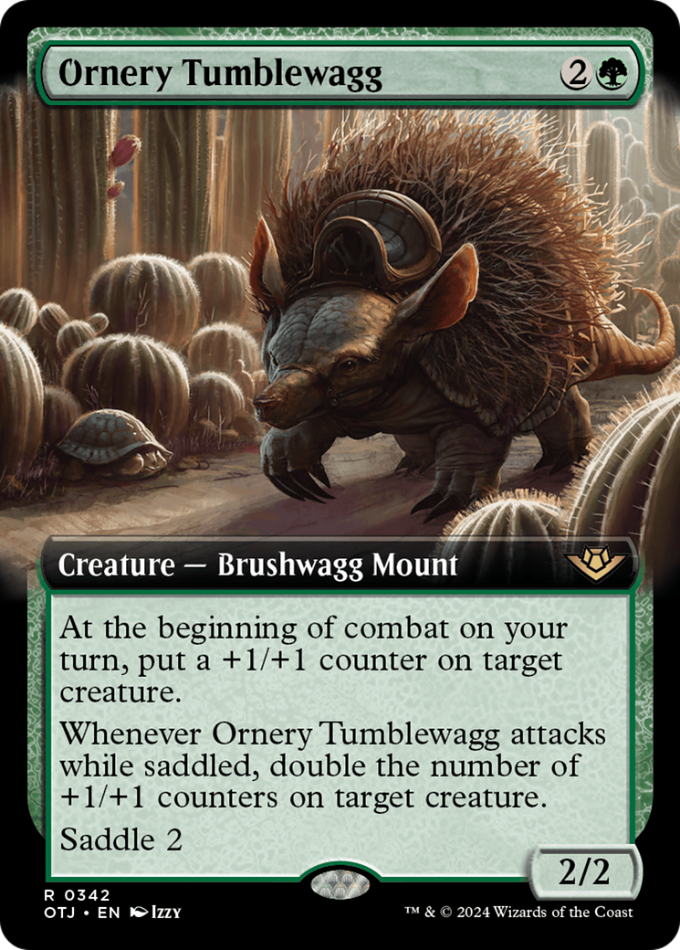 Ornery Tumblewagg (OTJ-342) [Outlaws of Thunder Junction] (Extended Art) Foil MTG Single Wizards of the Coast