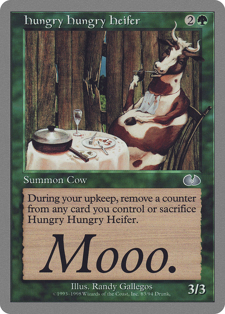 Hungry Hungry Heifer (UGL-063) [Unglued] MTG Single Wizards of the Coast