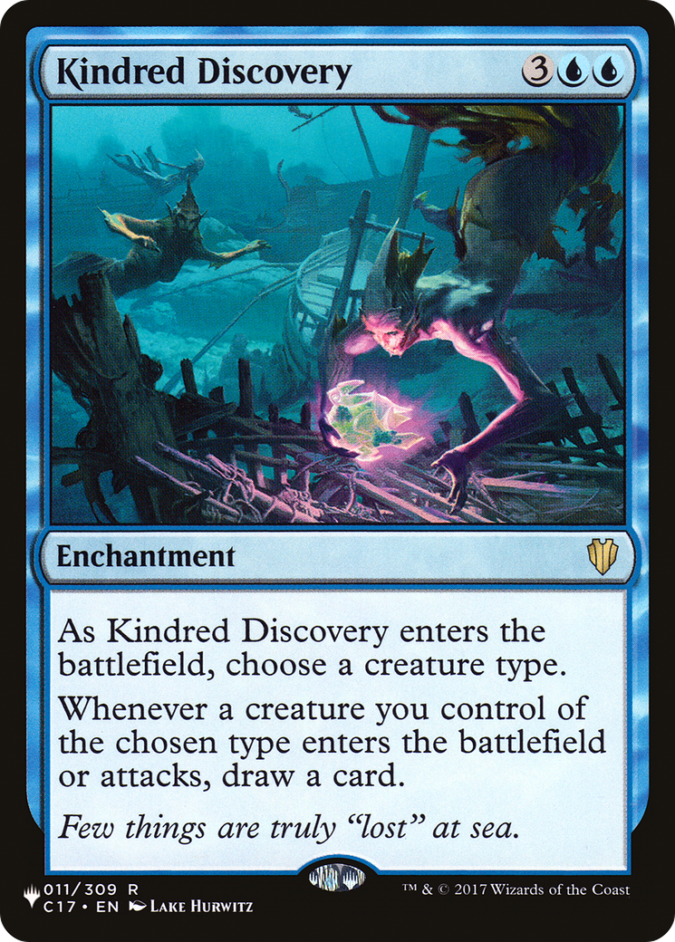 Kindred Discovery (LIST-C17-11) [Mystery Booster] The List MTG Single Wizards of the Coast