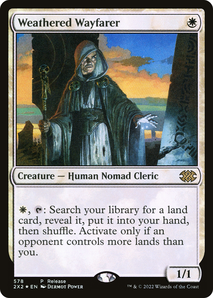 Weathered Wayfarer (LARP-578) [Double Masters 2022] Foil MTG Single Wizards of the Coast