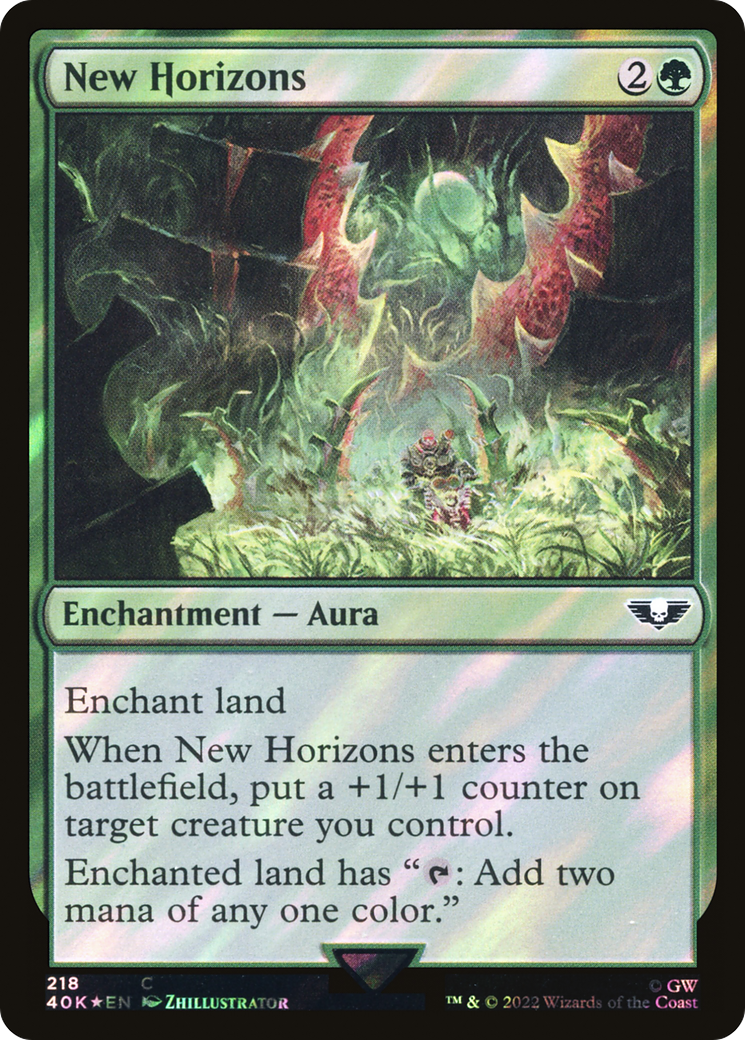 New Horizons (40K-218★) [Warhammer 40,000 Commander] Foil MTG Single Wizards of the Coast