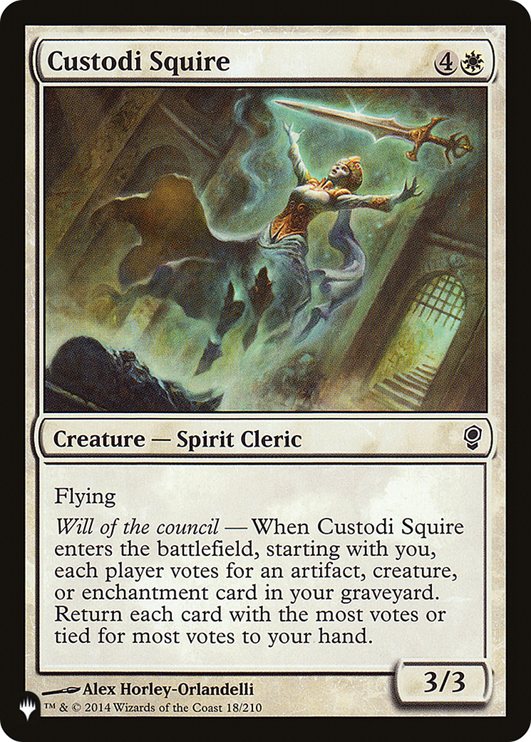 Custodi Squire (LIST-CNS-18) [Mystery Booster] The List MTG Single Wizards of the Coast