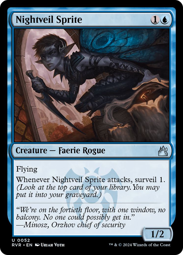 Nightveil Sprite (RVR-052) [Ravnica Remastered] MTG Single Wizards of the Coast
