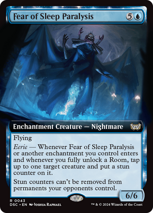 Fear of Sleep Paralysis (DSC-043) [Duskmourn: House of Horror Commander] (Extended Art) MTG Single Wizards of the Coast