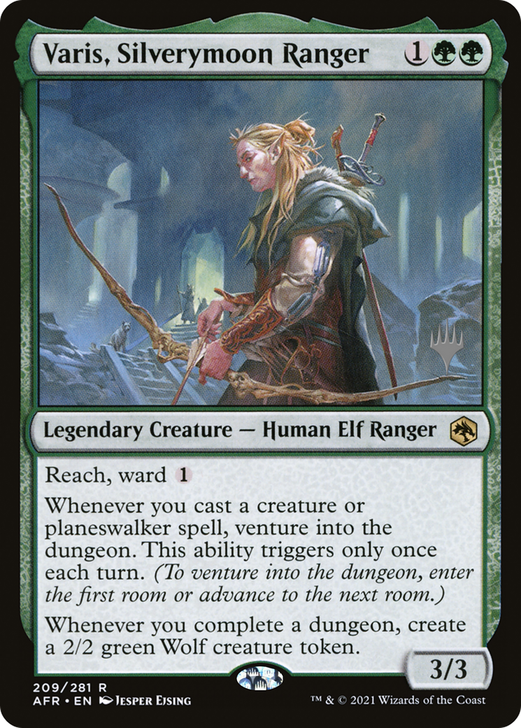 Varis, Silverymoon Ranger (PPAFR-209) [Adventures in the Forgotten Realms Promos] Foil MTG Single Wizards of the Coast