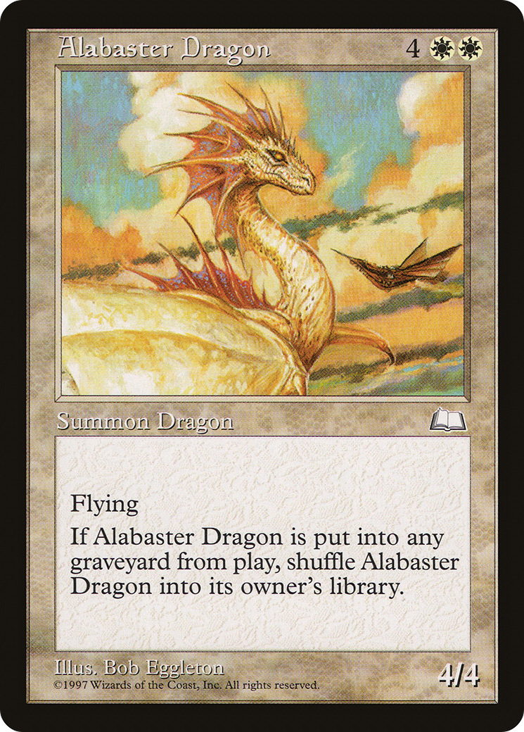Alabaster Dragon (WTH-002) [Weatherlight] MTG Single Wizards of the Coast