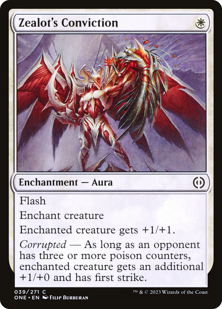 Zealot's Conviction (ONE-039) [Phyrexia: All Will Be One] Foil MTG Single Wizards of the Coast
