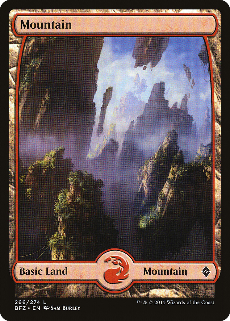Mountain (266) (Full Art) [Battle for Zendikar] MTG Single Magic: The Gathering