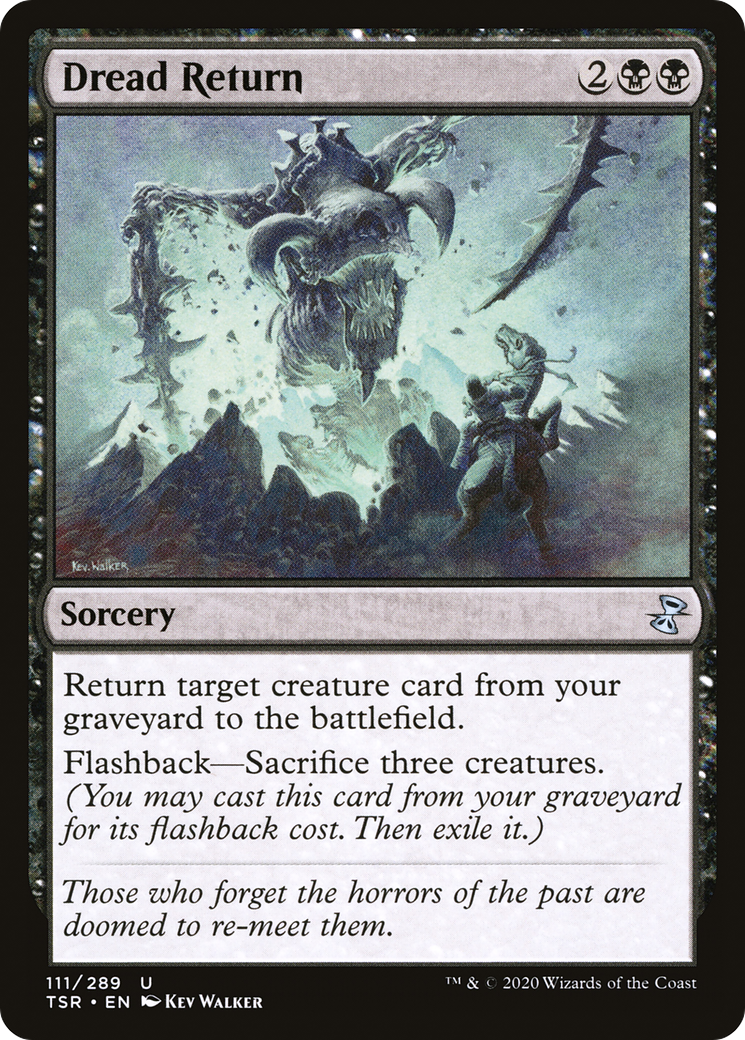 Dread Return (TSR-111) [Time Spiral Remastered] Foil MTG Single Wizards of the Coast