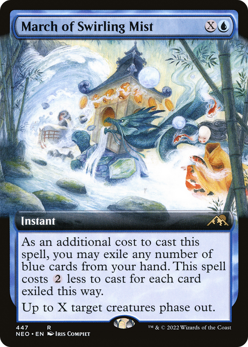 March of Swirling Mist (NEO-447) [Kamigawa: Neon Dynasty] (Extended Art) MTG Single Wizards of the Coast