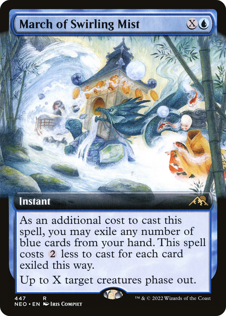 March of Swirling Mist (NEO-447) [Kamigawa: Neon Dynasty] (Extended Art) Foil MTG Single Wizards of the Coast