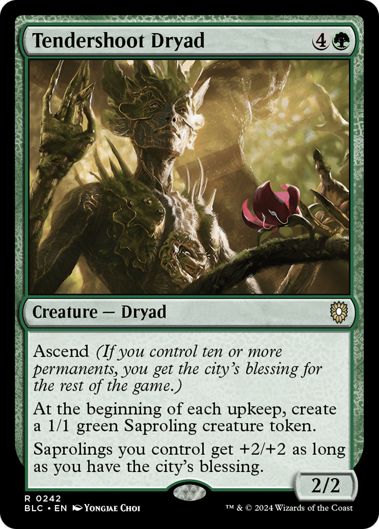 Tendershoot Dryad (BLC-242) [Bloomburrow Commander] MTG Single Wizards of the Coast