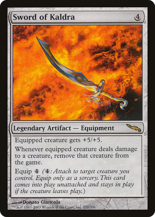 Sword of Kaldra (MRD-251) [Mirrodin] MTG Single Wizards of the Coast