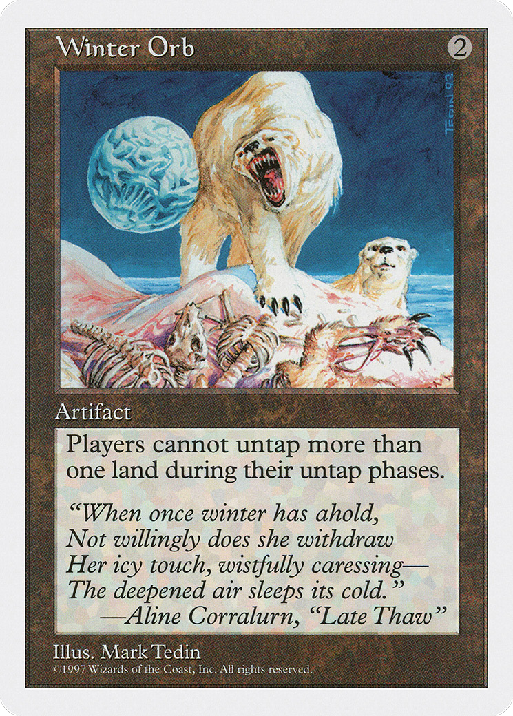 Winter Orb (5ED-408) [Fifth Edition] MTG Single Wizards of the Coast