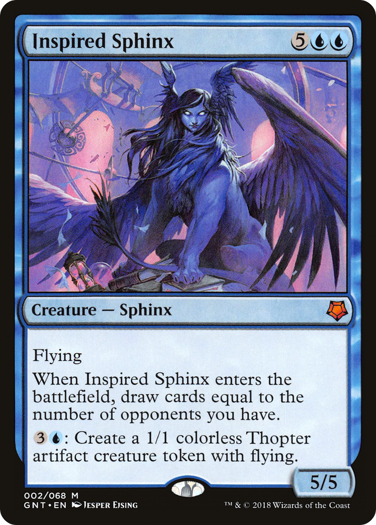 Inspired Sphinx (GNT-002) [Misc] Game Night MTG Single Wizards of the Coast