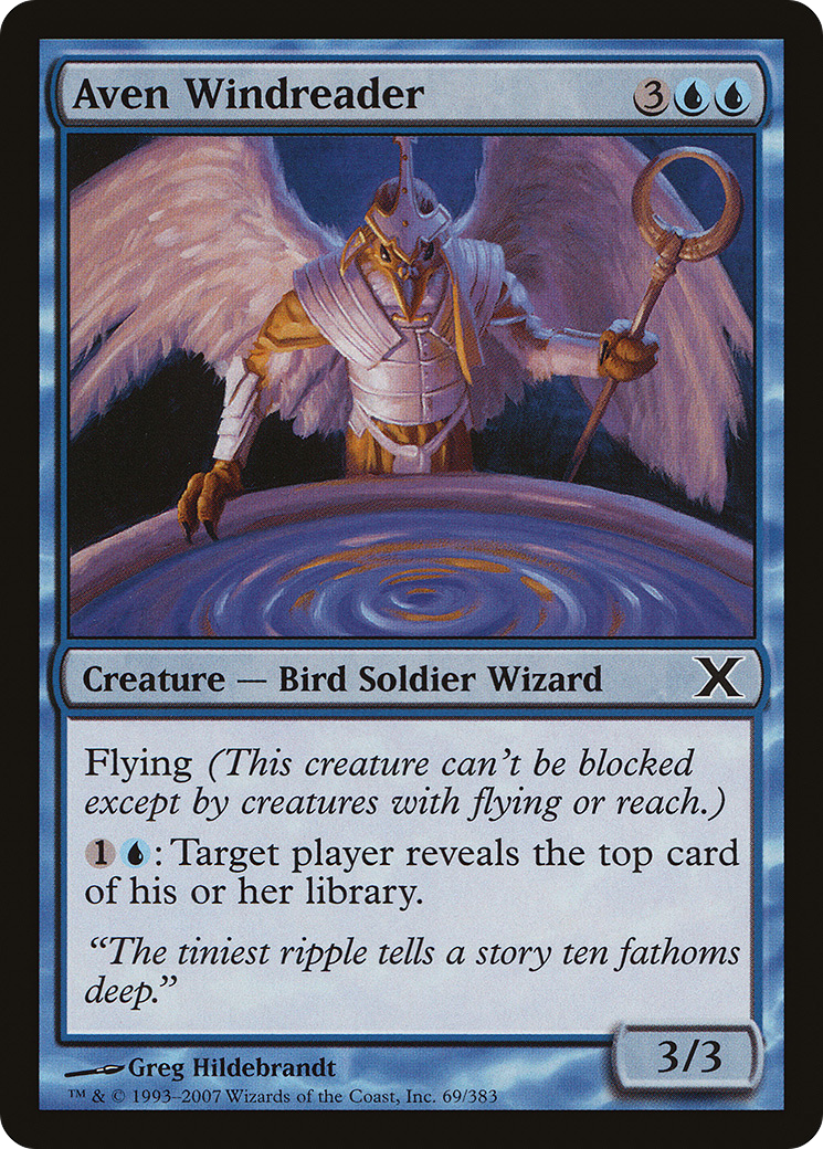 Aven Windreader (10E-069) [Tenth Edition] MTG Single Wizards of the Coast