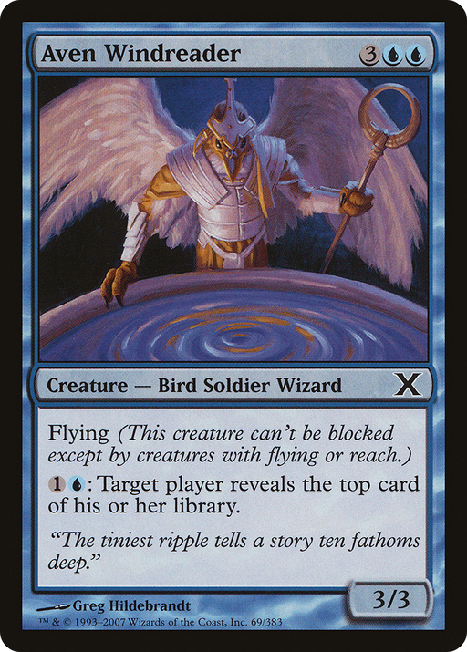 Aven Windreader (10E-069) [Tenth Edition] MTG Single Wizards of the Coast