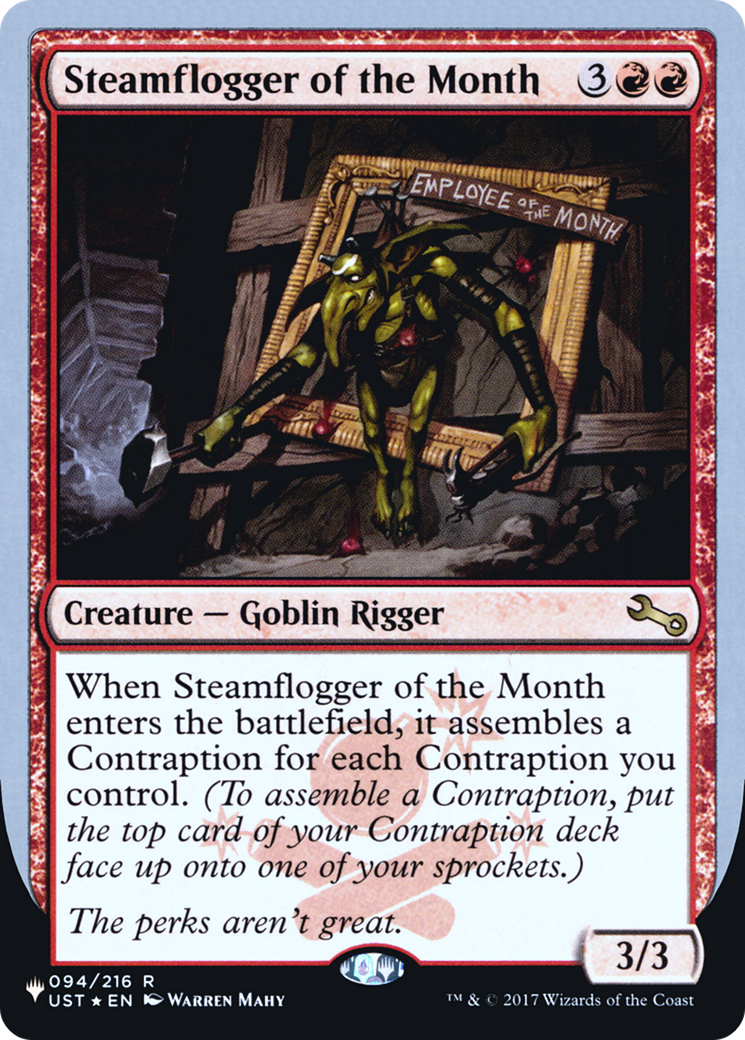 Steamflogger of the Month (LIST-030) [Mystery Booster] The List (Unfinity Foil Edition) Foil MTG Single Wizards of the Coast