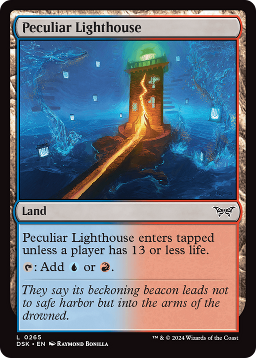 Peculiar Lighthouse (DSK-265) [Duskmourn: House of Horror] Foil MTG Single Wizards of the Coast
