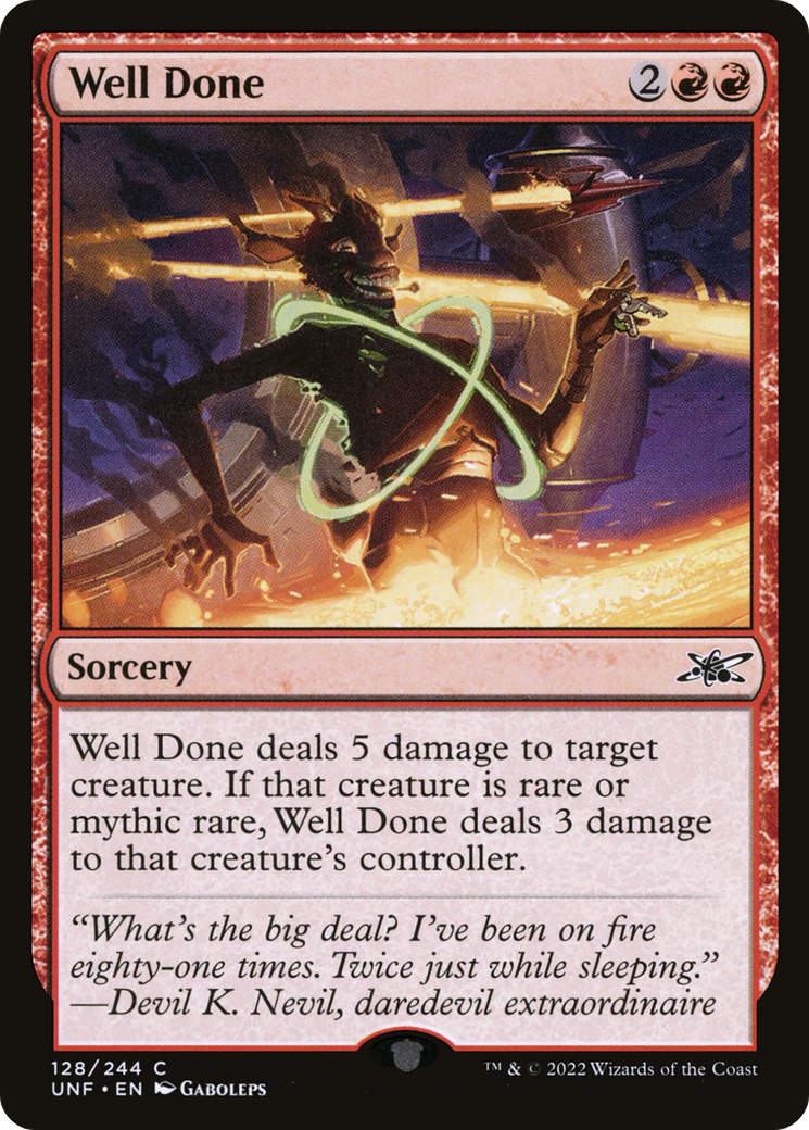 Well Done (UNF-128) [Unfinity] MTG Single Wizards of the Coast