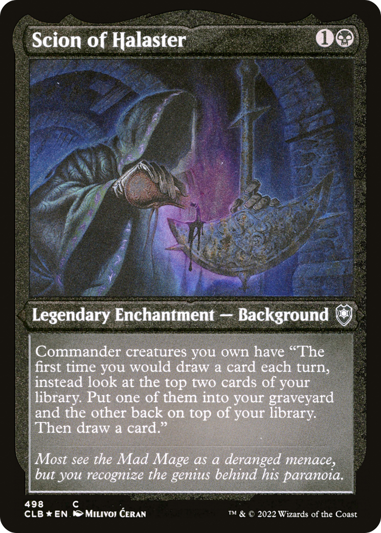 Scion of Halaster (CLB-498) [Commander Legends: Battle for Baldur's Gate] Etched Foil MTG Single Wizards of the Coast