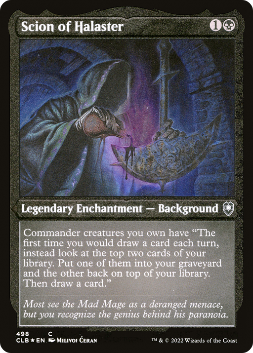 Scion of Halaster (CLB-498) [Commander Legends: Battle for Baldur's Gate] Etched Foil MTG Single Wizards of the Coast