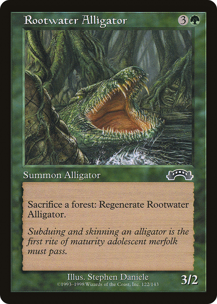 Rootwater Alligator [Exodus] MTG Single Magic: The Gathering