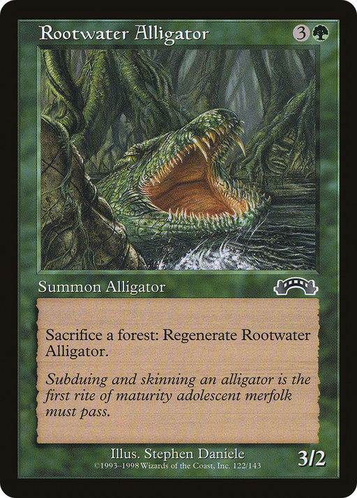 Rootwater Alligator (EXO-122) [Exodus] MTG Single Wizards of the Coast