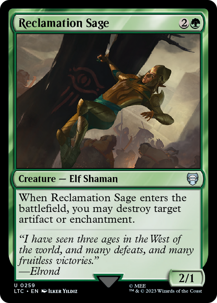 Reclamation Sage (LTC-259) [Tales of Middle-earth Commander] MTG Single Wizards of the Coast