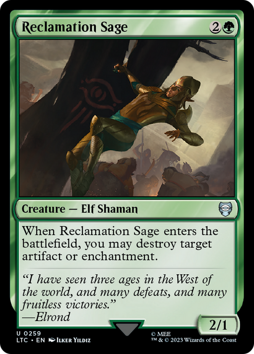 Reclamation Sage (LTC-259) [Tales of Middle-earth Commander] MTG Single Wizards of the Coast