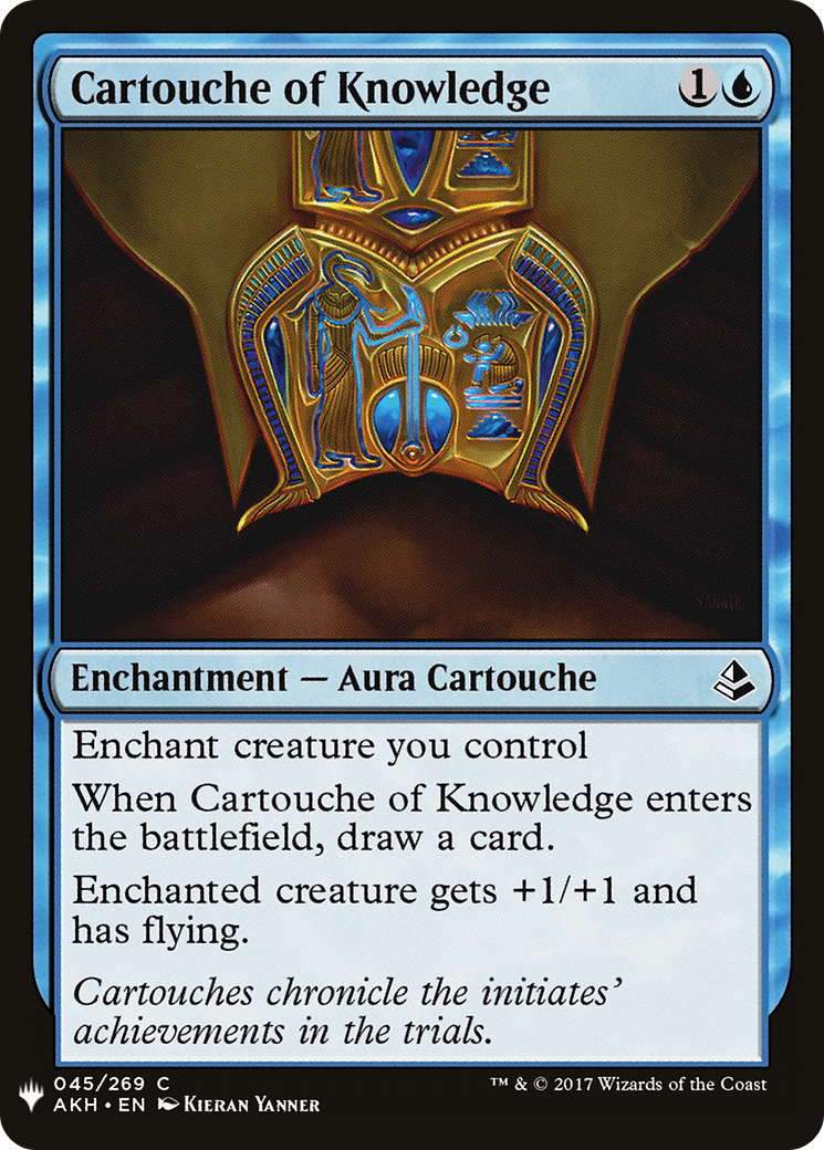 Cartouche of Knowledge (LIST-AKH-45) [Mystery Booster] The List MTG Single Wizards of the Coast