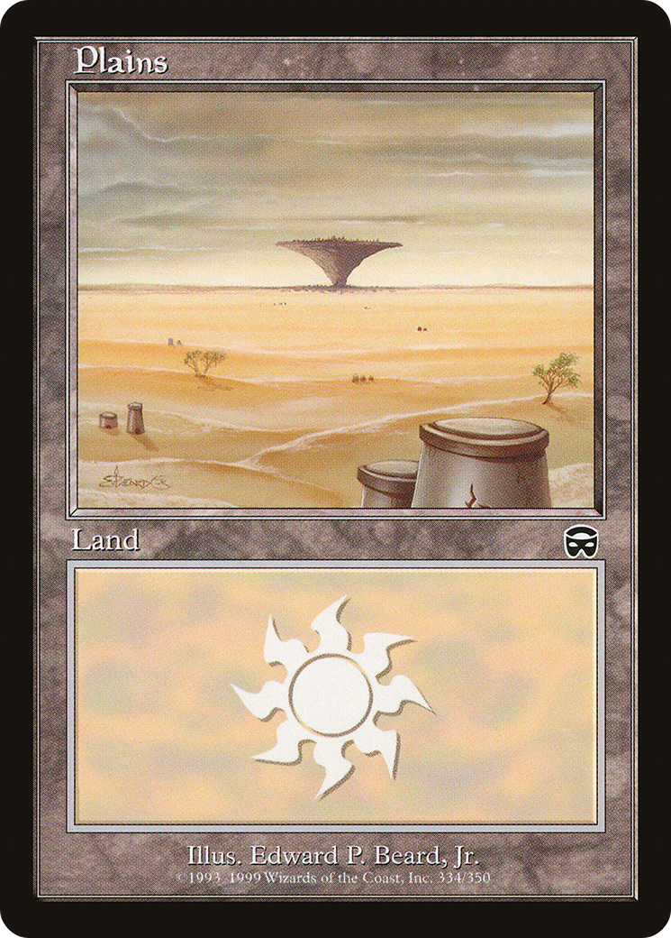 Plains (334) (MMQ-334) [Mercadian Masques] Foil MTG Single Wizards of the Coast
