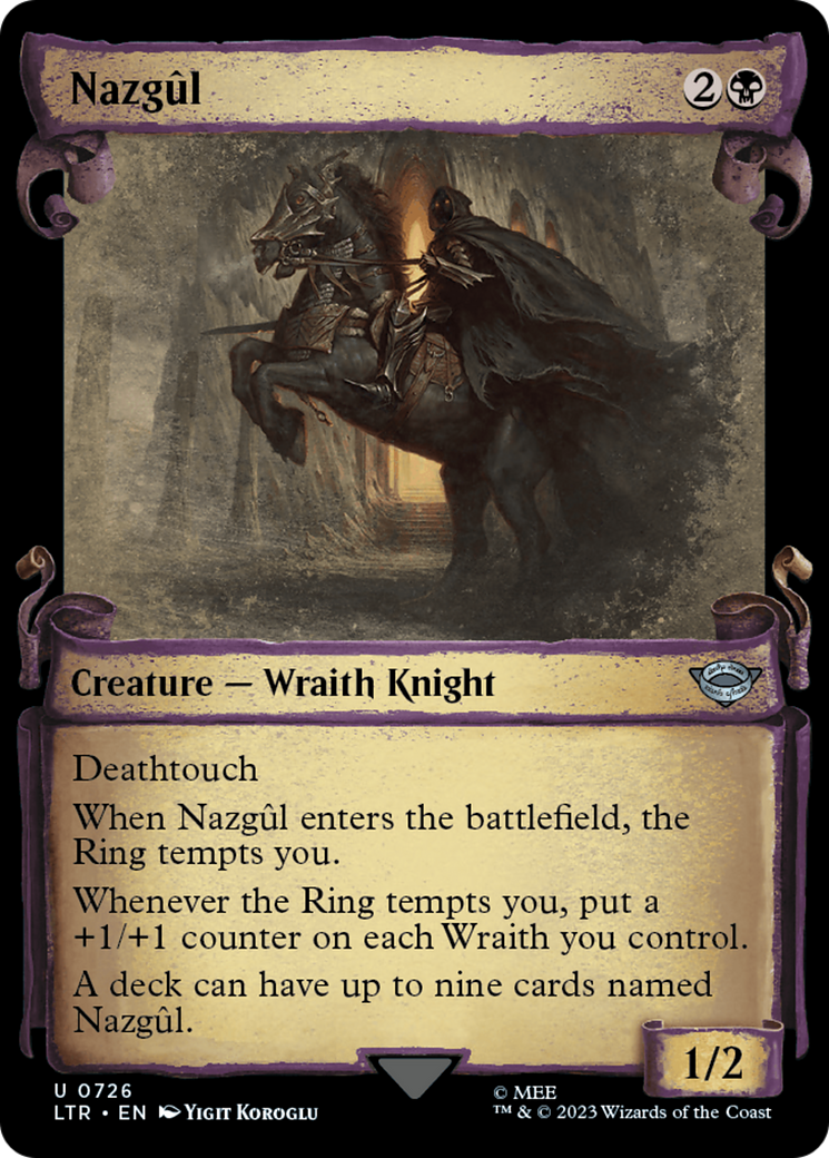 Nazgul (0726) (Showcase Scrolls) (LTR-726) [The Lord of the Rings: Tales of Middle-earth] (Showcase) Foil MTG Single Wizards of the Coast