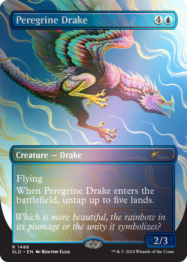 Peregrine Drake (SLD-1488★) [Secret Lair] Drop (Borderless) Foil MTG Single Wizards of the Coast
