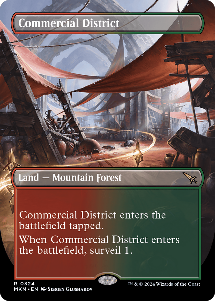 Commercial District (MKM-324) [Murders at Karlov Manor] (Borderless) MTG Single Wizards of the Coast