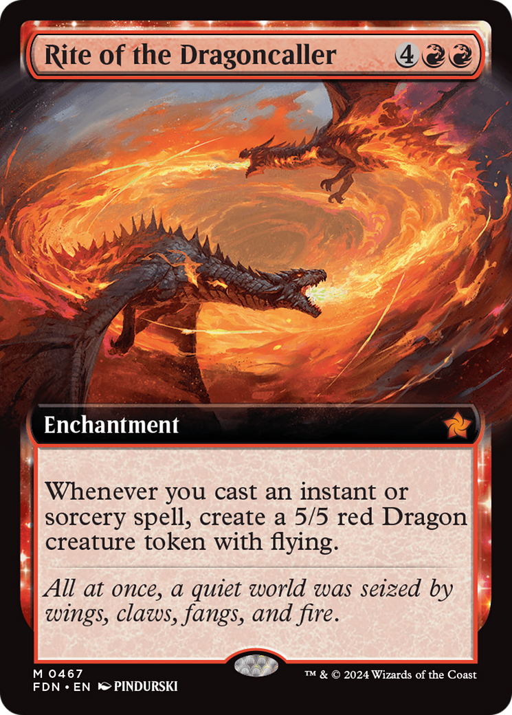 Rite of the Dragoncaller (FDN-467) [Foundations] (Extended Art) MTG Single Wizards of the Coast