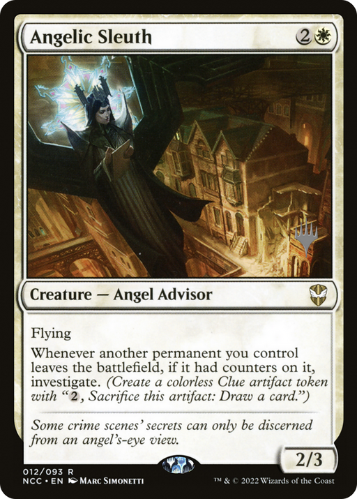 Angelic Sleuth (PPSNC-012) [New Capenna Commander Promos] Foil MTG Single Wizards of the Coast