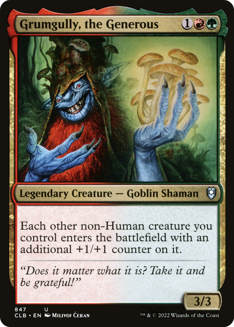 Grumgully, the Generous (CLB-847) [Commander Legends: Battle for Baldur's Gate] MTG Single Wizards of the Coast
