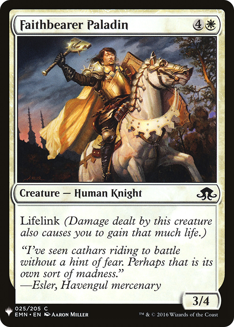 Faithbearer Paladin (LIST-EMN-25) [Mystery Booster] The List MTG Single Wizards of the Coast
