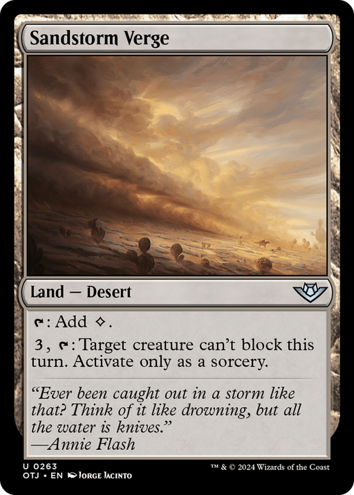 Sandstorm Verge (OTJ-263) [Outlaws of Thunder Junction] Foil MTG Single Wizards of the Coast