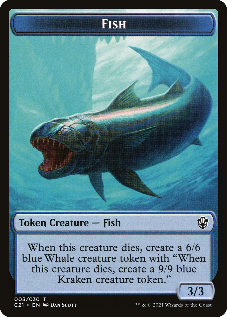 Fish (TC21-003) [Tokens] Commander 2021 Tokens MTG Single Wizards of the Coast