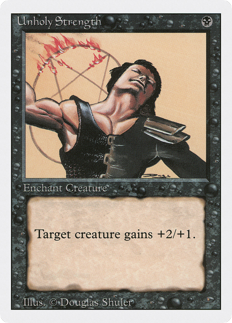 Unholy Strength (3ED-) [Revised Edition] MTG Single Wizards of the Coast