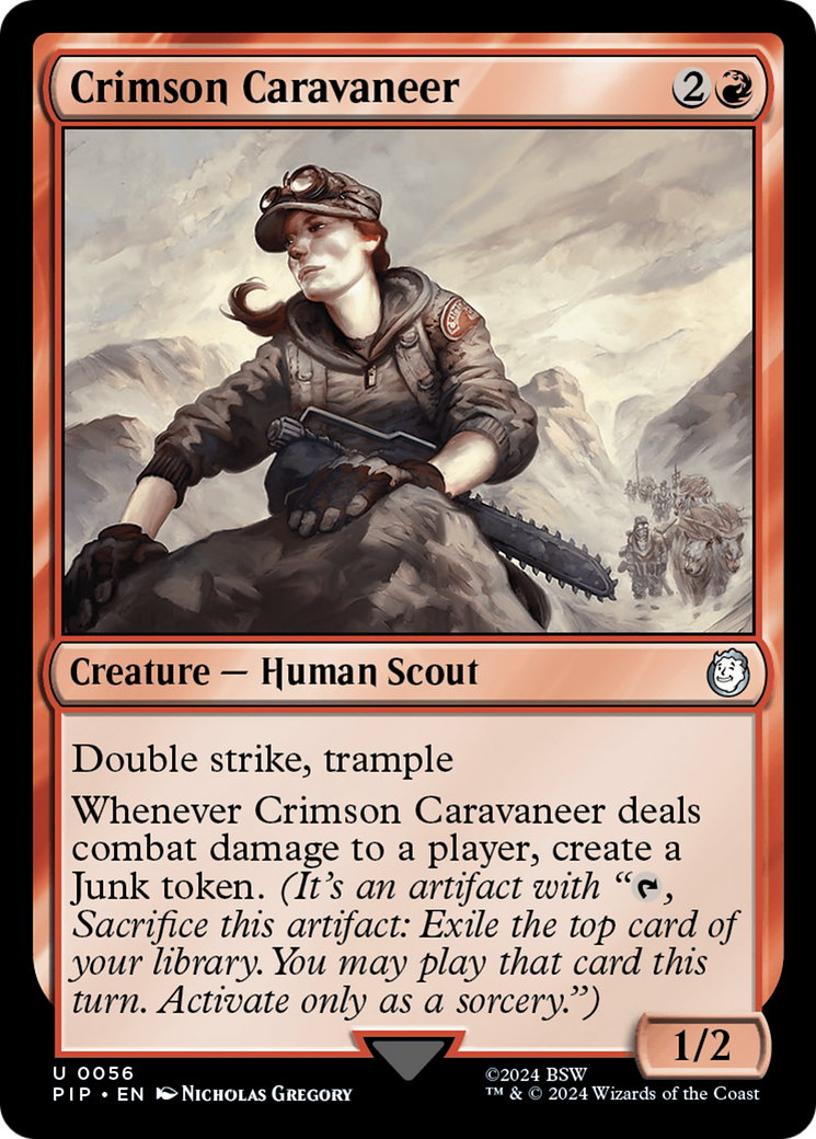 Crimson Caravaneer (PIP-056) [Fallout] MTG Single Wizards of the Coast