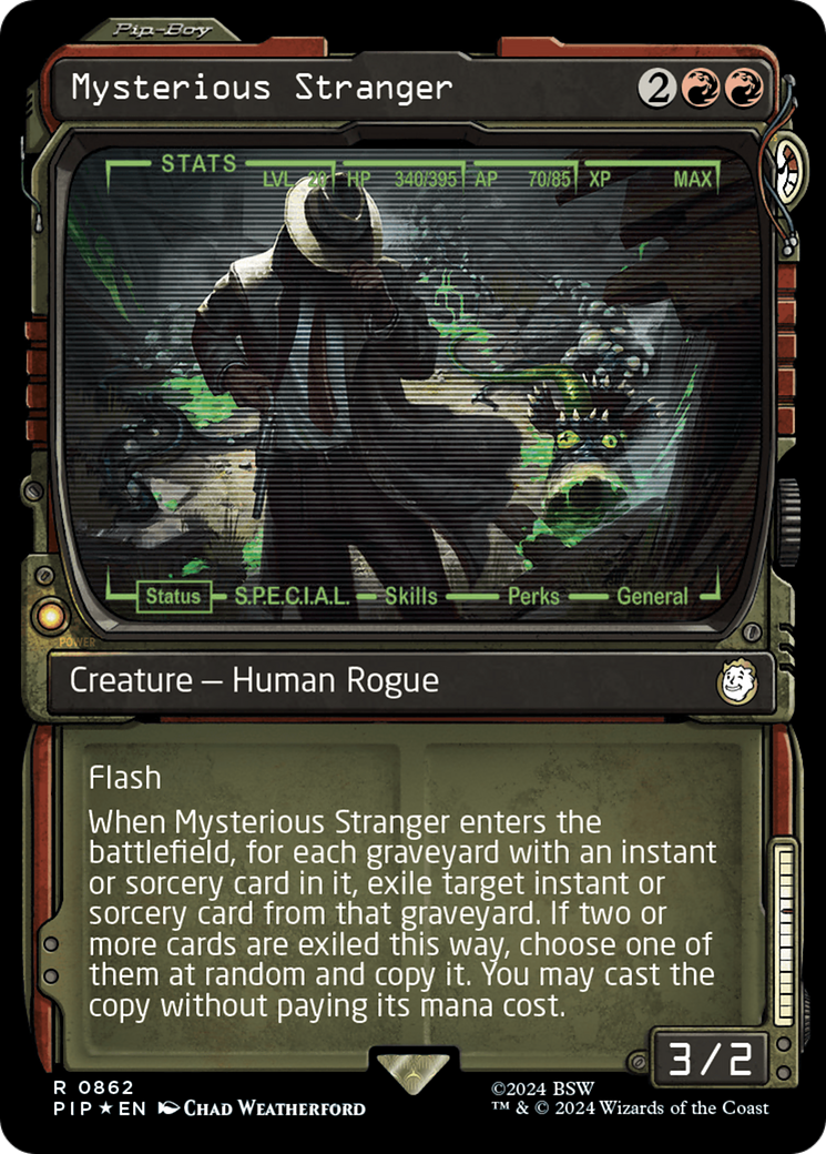 Mysterious Stranger (Surge Foil) (PIP-862) [Fallout] (Showcase) Foil MTG Single Wizards of the Coast