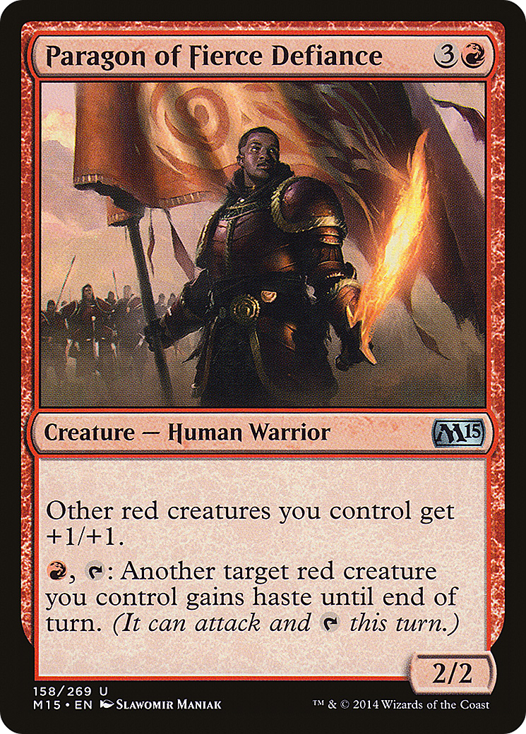 Paragon of Fierce Defiance (M15-158) [Magic 2015] Foil MTG Single Wizards of the Coast