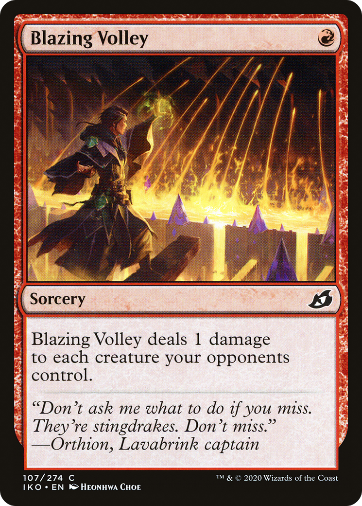 Blazing Volley (IKO-107) [Ikoria: Lair of Behemoths] MTG Single Wizards of the Coast