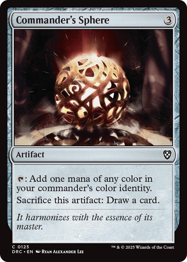 Commander's Sphere (DRC-125) [Commander: Aetherdrift] MTG Single Wizards of the Coast