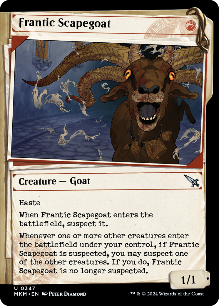 Frantic Scapegoat (MKM-347) [Murders at Karlov Manor] (Showcase) Foil MTG Single Murders at Karlov Manor